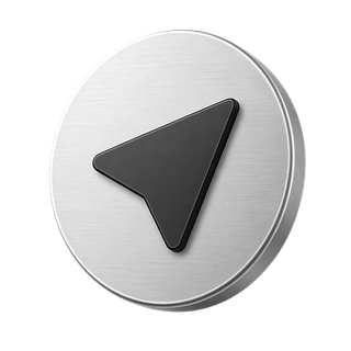 3D send arrow graphic displayed on the contact us page