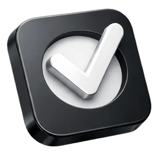 3D checkmark symbol on the finzz3-anio11 about page